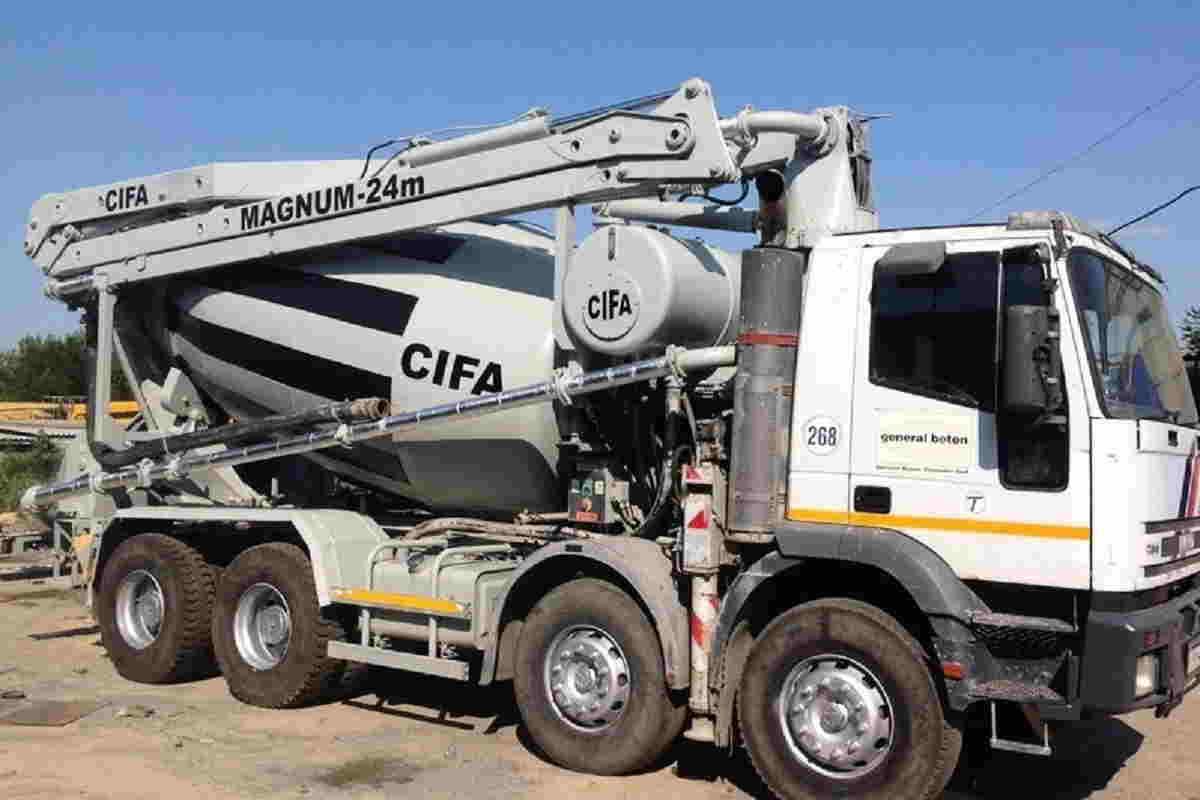 доставка бетона миксером с насосом